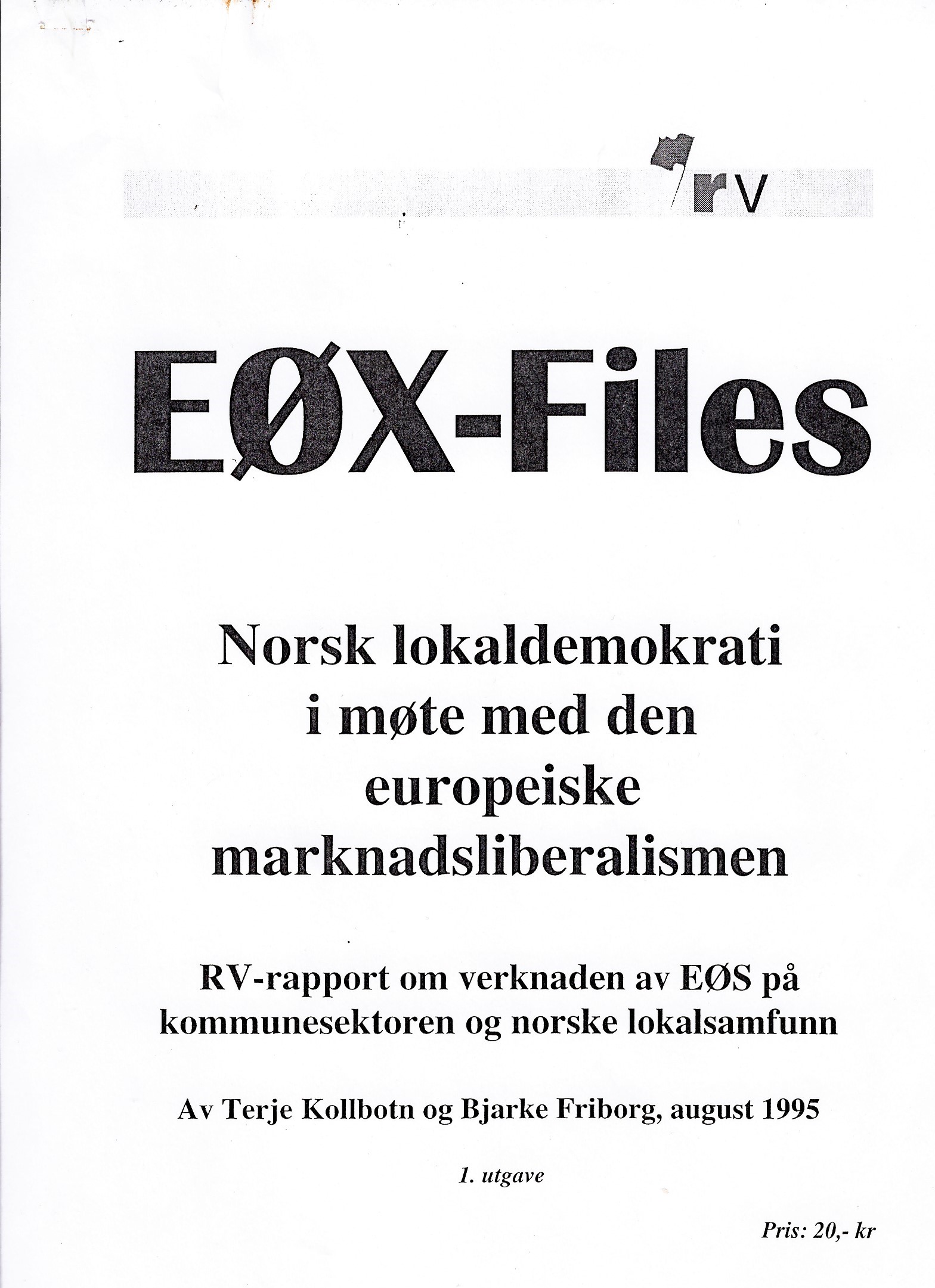 EØX-Files. Norsk lokaldemokrati i møte med den europeiske marknadsliberalismen