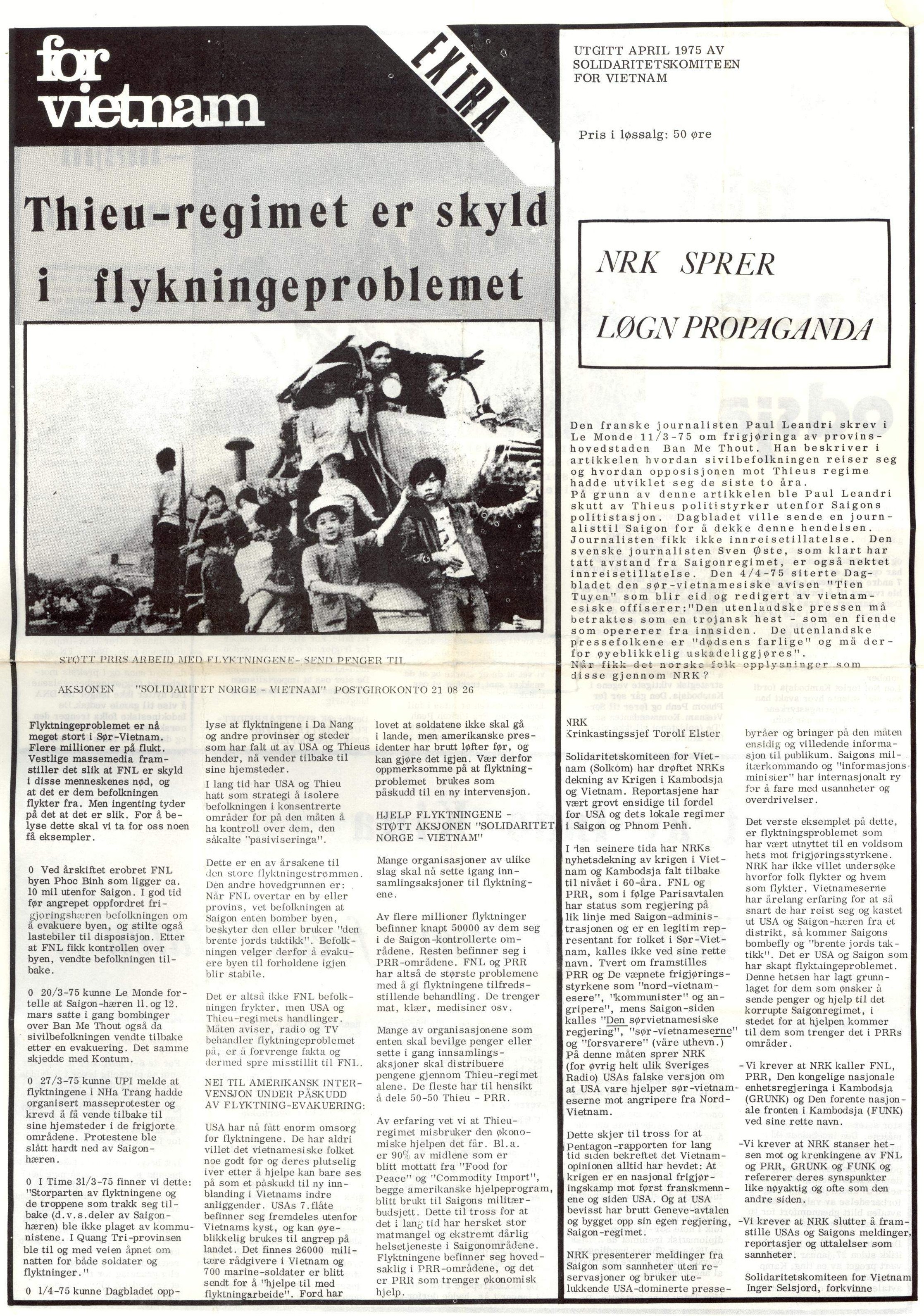 For Vietnam ekstrautgave april 1975